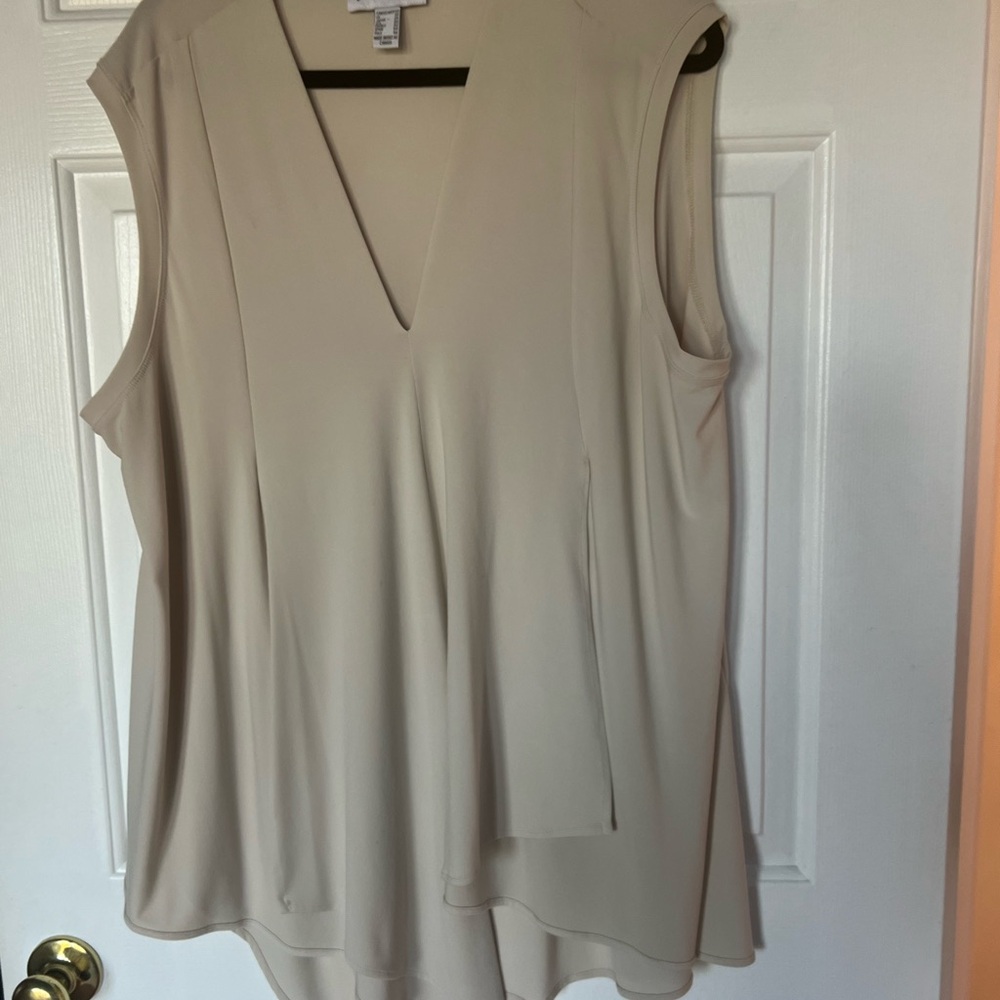2 pc set-Joseph Ribkoff Cream Sleeveless Blouse & Pant